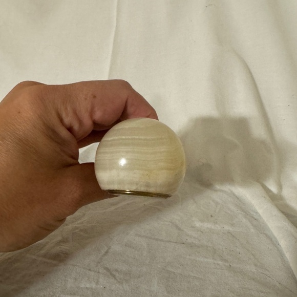 Unbranded Vintage White Onyx Marble Table Desktop Clock - Picture 6 of 8